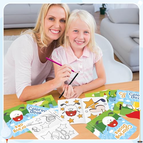 Image of Golf Coloring Books for Kids - 96Pcs Bulk Sports Golf Theme Mini Coloring Booklet DIY Art Drawing Book for Toddlers Holiday Birthday Party Goodie Bags Stuffers Sunday School Classroom Favors