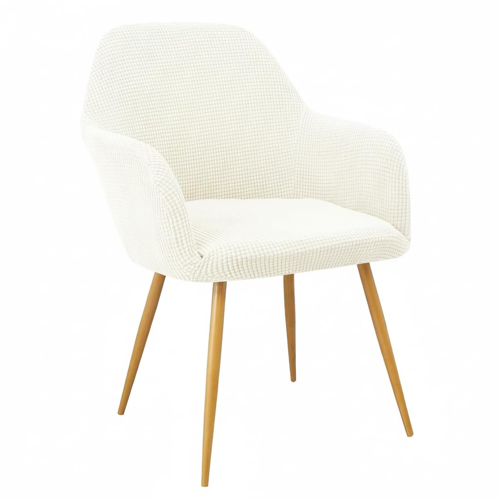Photo 1 of Yonus Dining Room Chair Slipcovers Parsons Chair Covers Sets Armchair Covers Removable Chair Protector Cover Seat Slipcovers for Living Room (1, Warm White)