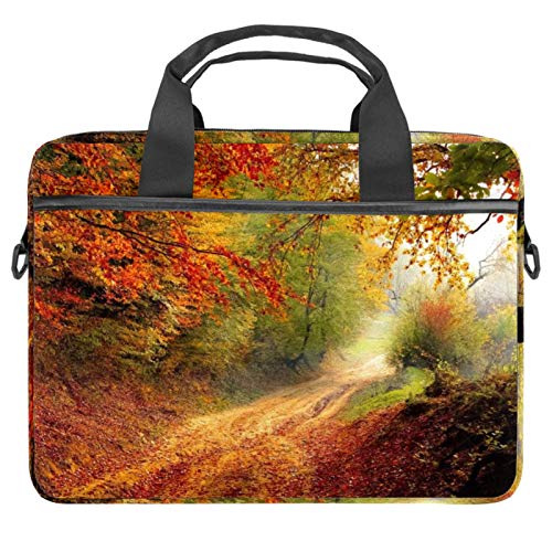Bolsa bandolera para portátil de 13 a 14 pulgadas con estampado de bosque místico