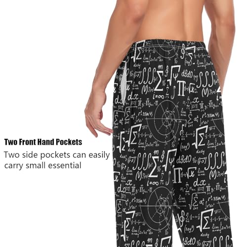 Mathematics Print Pajama Pants for Men Comfort Sleep Lounge Bottoms Straight-fit with Pockets S-XXL4