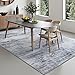 Toneed Abstract Area Rug Modern Washable Rug Soft Non Slip Rug Low Pile for Bedroom Living Room Dining Room Grey 4x6 Feet