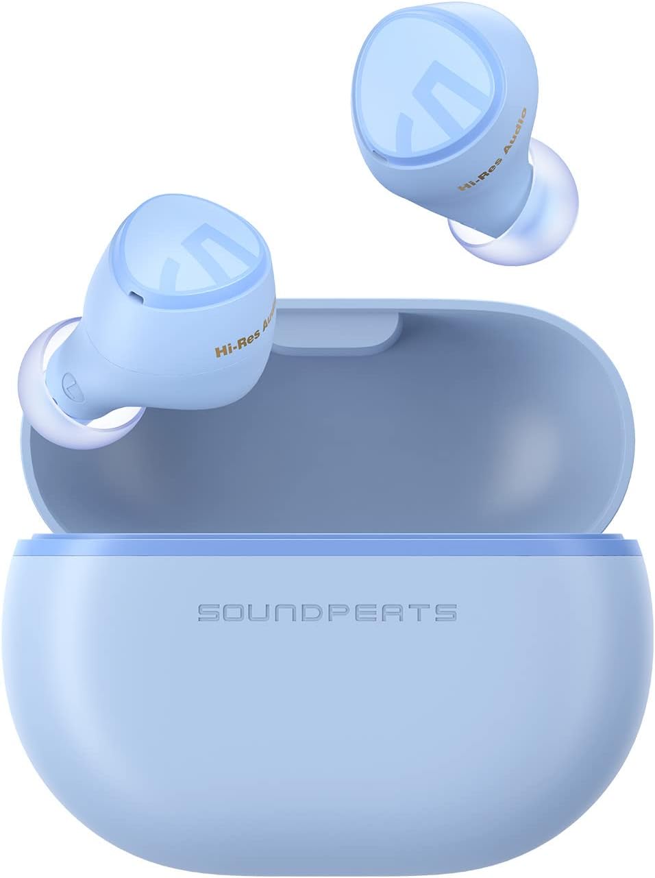 SoundPEATS Mini HS Wireless Earbuds - Hi-Res Audio with LDAC, AI Noise Cancelling Mic, Multipoint Connection, 36 Hours, Bluetooth 5.3 Earphones, HiFi Stereo Sound Lightweight for Sports Running