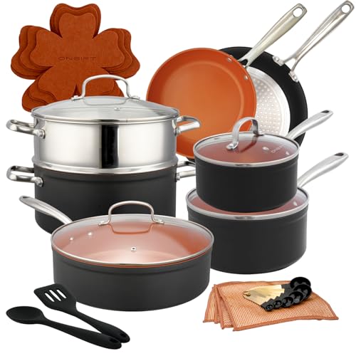 24-Piece Nonstick Ceramic Cookware Set