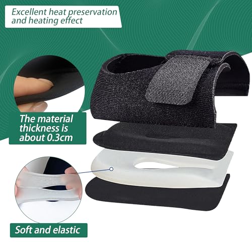 Image of Plantar Fasciitis Gel Heel Protectors Pain Relief Heel Cups for Women Men (Black, Small)