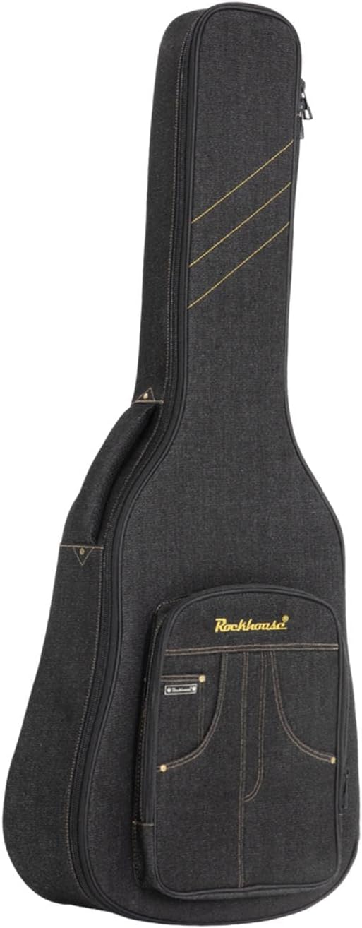 ギターバッグ キャリーケース 耐摩耗 15mm パッド入り ギターギグバッグ ハンドルと調節可能なストラップ付き, 黒, 39inc