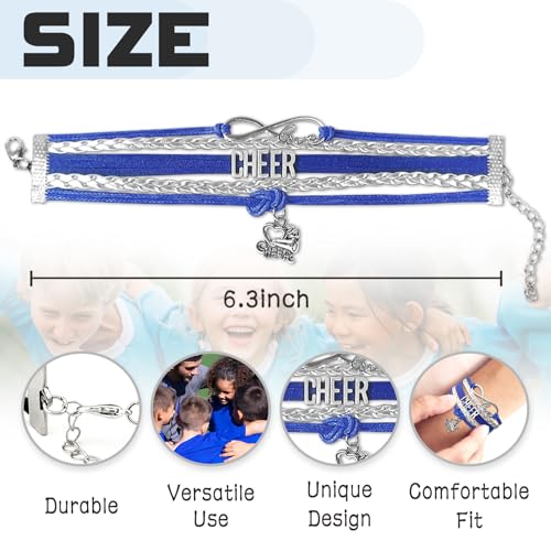 Image of Gymnastics Bracelets for Girls Gifts for Teen Girls,Teams Initial Charm Jewelry,Sport Ballerina Birthday Christmas Gifts