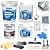 ArmorPoxy Garage Epoxy Floor Kit – Industrial Grade, 2 Part Epoxy Coating for Concrete for Garages, Basements, Workshops, Retail & Automotive Spaces -14 pcs, Covers 300 Sq Ft, Medium Gray