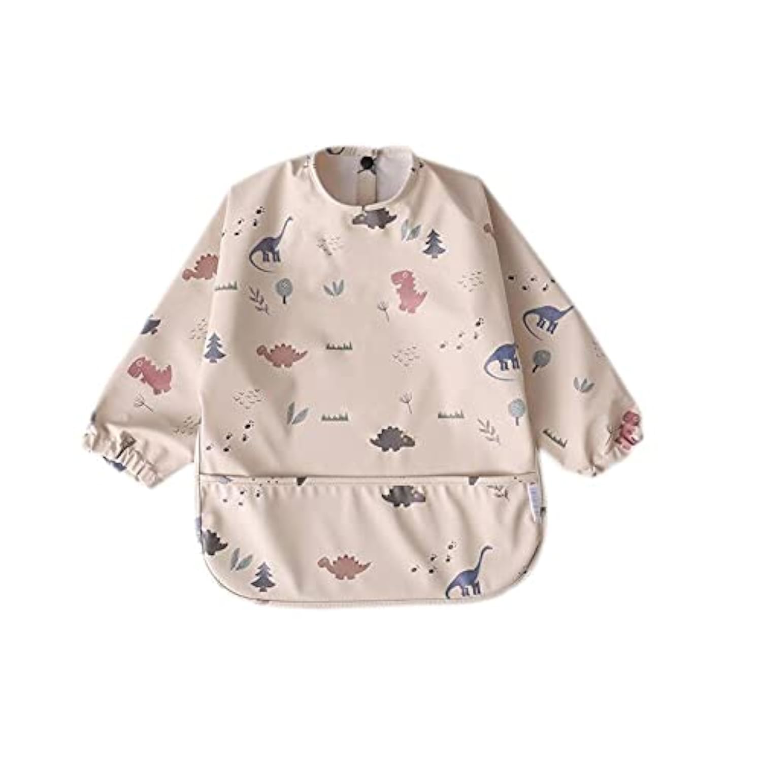 GZMM Waterproof Baby Bibs,Infant Toddler Long Sleeve Feeding Bib With Food Catcher,Easy Clean & Washable