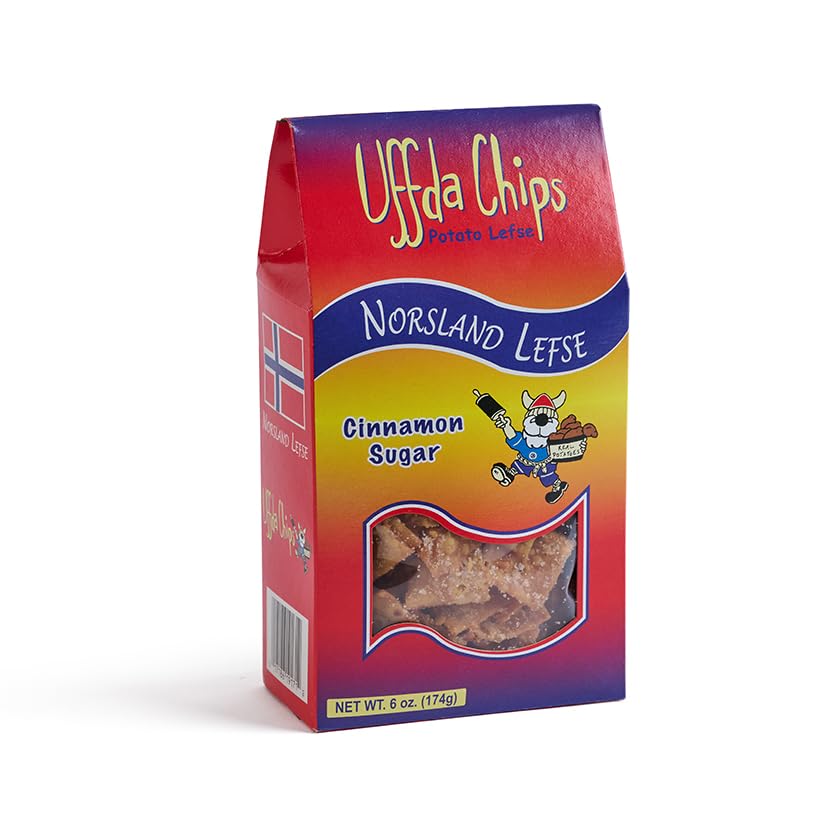 Miniatura 10 de Chips Uffda - Hecho de Real Lefse - 6 oz. Por Norsland Lefse - Paquete de 2