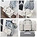 Suruid Travel Duffel Bag with Shoes Compartment Sports Gym Bag with Dry Wet Separated Pocket for Men and Women, Overnight Bag Weekender Bag Training Handbag Yoga Bag - White Gray