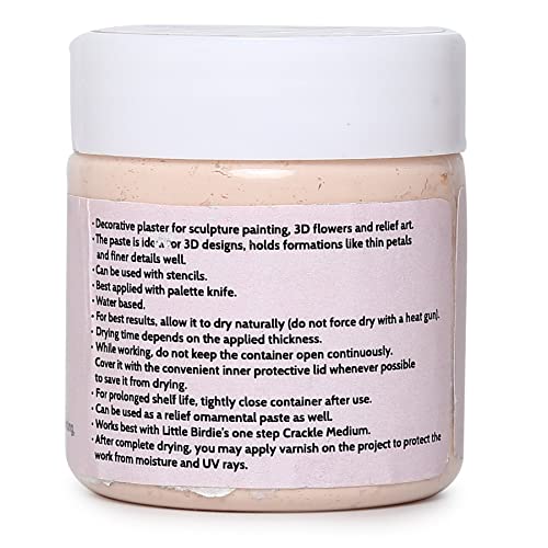 Image of Little Birdie Sculpture Paste, Rose Blush, 160gm | Texture Paste for 3D Art, Relief Painting, Mixed Media, Canvas, MDF, Stencil Work, DIY Craft, Decorative Projects, Art Medium