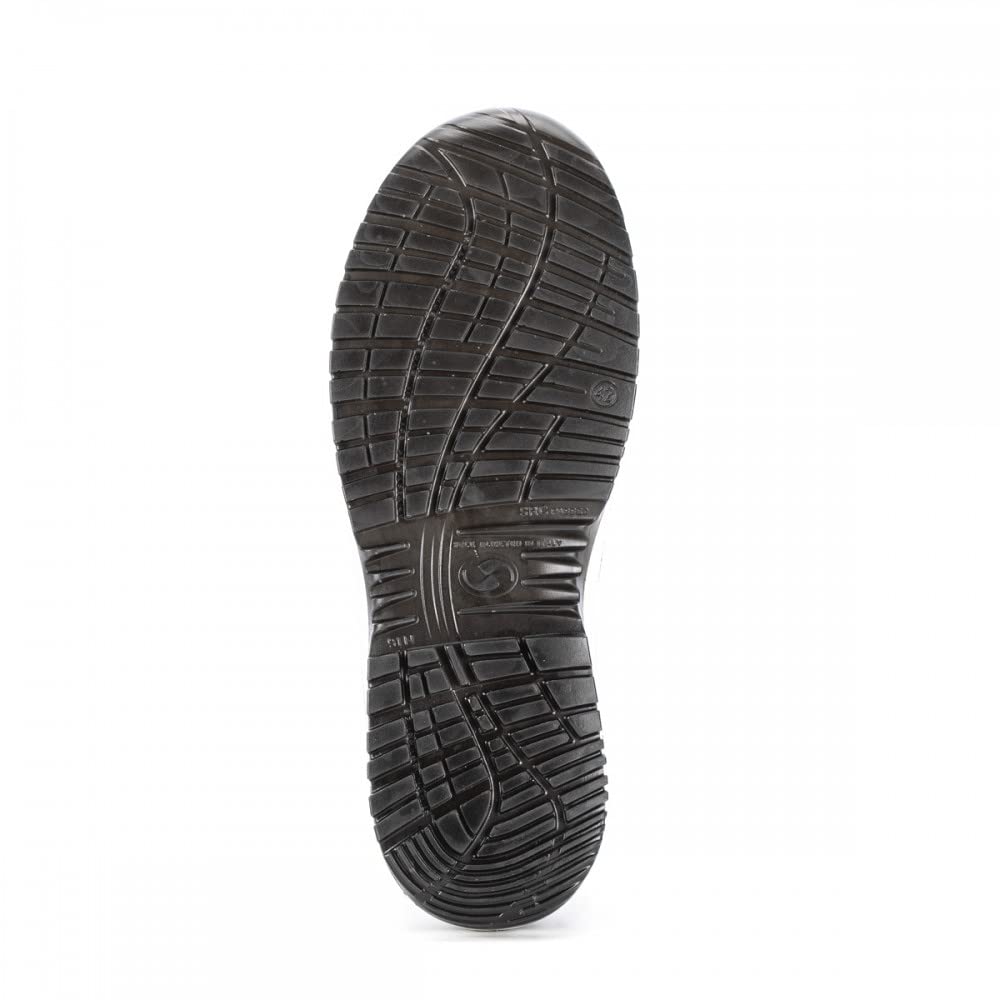 Scarpe Antinfortunistiche Alte S3 SRC ESD Crosta Scamosciata e Pelle Nubuk 590gr Punta Alluminio Ritmo PASITOS High SIXTON - 44, Grigio-Nero