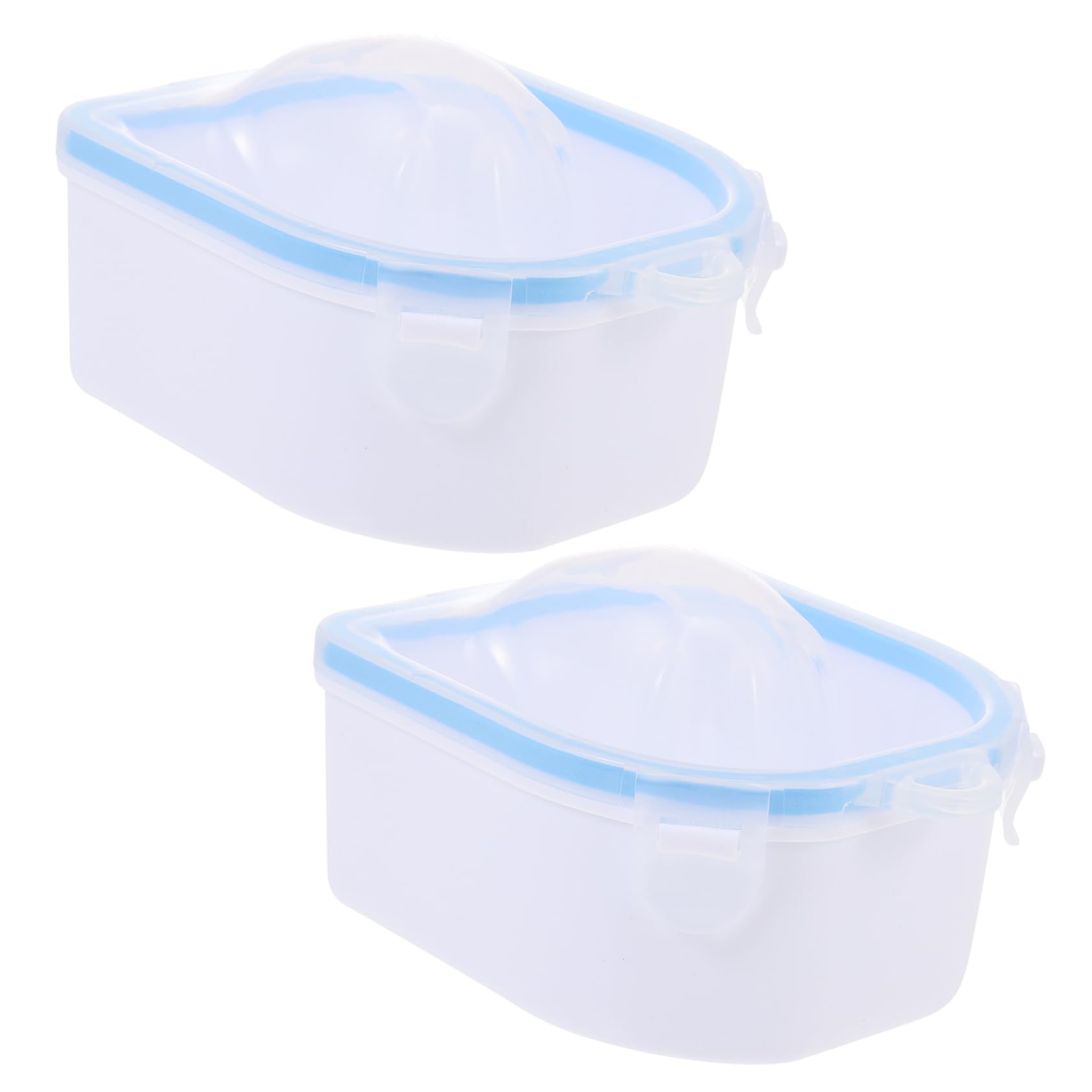 Ipetboom 2pcs Dual Nail Soaking Bowl Set Dip Powder Remover Container for Manicure Gel Nail Polish Removal