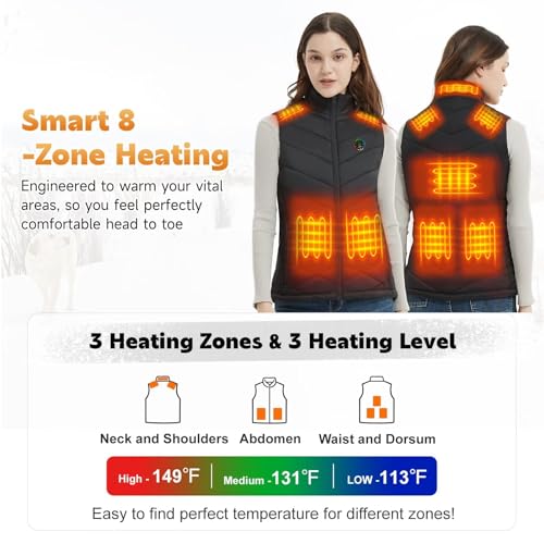 Image of KOVNLO Heated Vest for Women With Battery Pack Included, Smart Controller with Light-out Design, Electric Heated Jackets