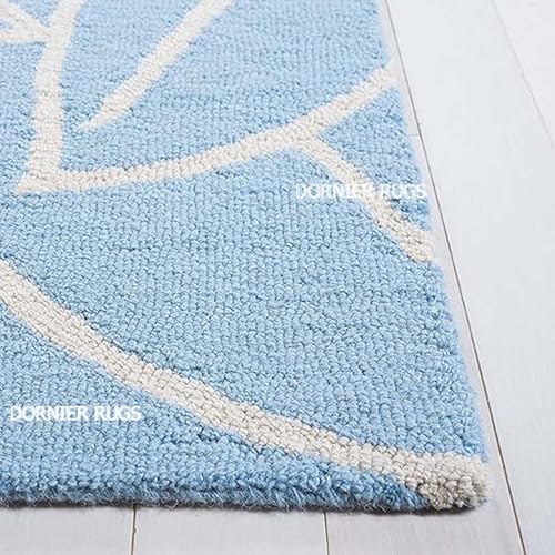 Image of 7x9 Ft Hand-Tufted Wool Rug - Classic Thick Carpet for Cozy Living Rooms & Master Bedrooms