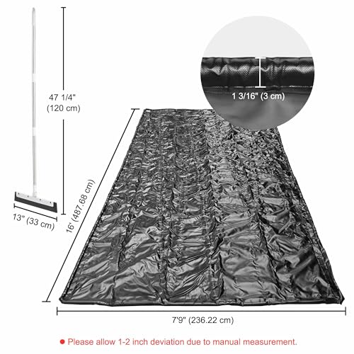Yescom Containment Mat (7'9"x16') Non-Slip Garage Floor Mat Heavy Duty Waterproof for Cars SUV Protection from Snow Rain and Mud Oil