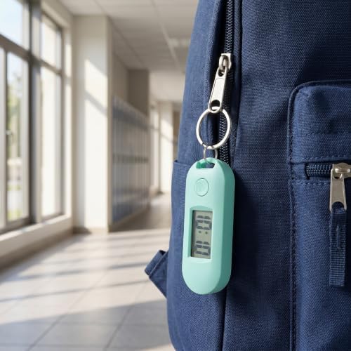 Beavorty 3pcs Digital Clock Keychain: Silent Hanging Examination Watch - Led Silent Timepiece for Kids Nurse Student Test School Outdoor Use — 사진 2