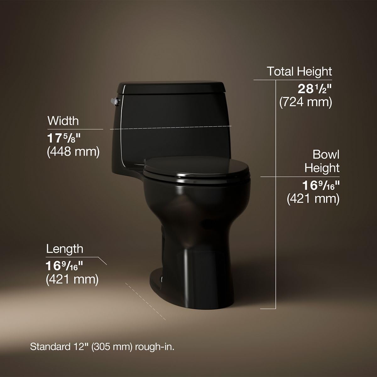 Kohler Santa Rosa toilet dimensions