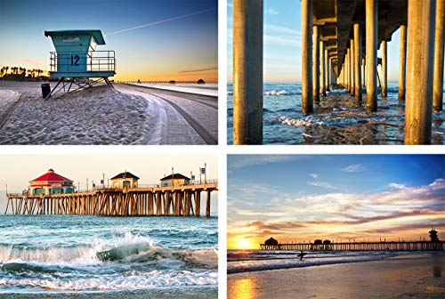 Huntington Beach Photo Set, Photography At the HB Pier, California Wall Art, Coastal Home Decor, 5x7 to 16x24