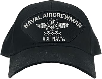 US Navy Naval Aircrewman Hat - Officially Licensed Black Baseball Cap