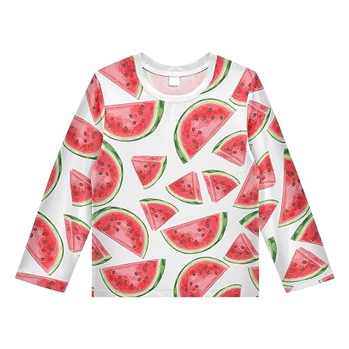 Image of CaTaKu Boys Swim Shirt Long Sleeve Rash Guard for Boys Toddler Rashguard Water Sun Shirt UPF+ 50 Swimwear