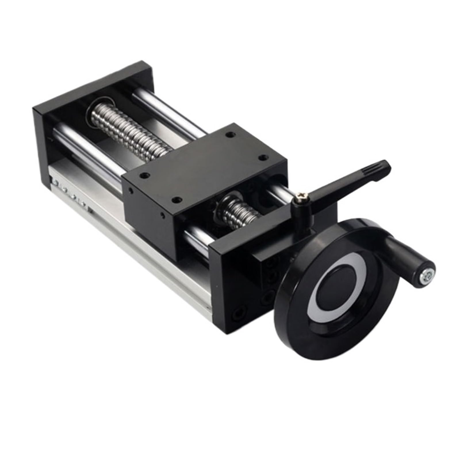 IGNVXMGKP Linear Guide Manual Sliding Table 100-500MM Stroke Ballscrew Type 1204 Handwheel Double Optical Axis Table(200mm)