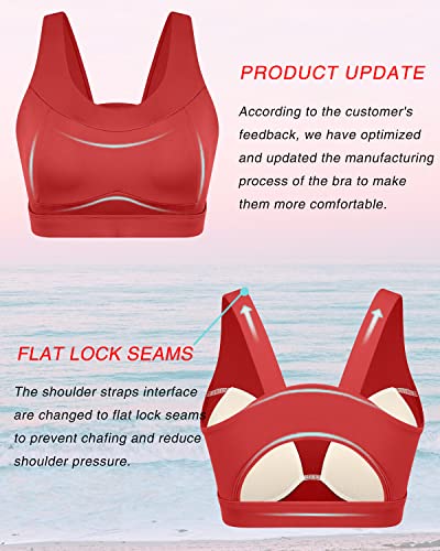 Image of RUNNING GIRL High Impact Sports Bras for Women,Racerback Running Bra Workout Crop Tank Tops Longline Sports Bra Push up