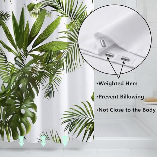 Rideau de douche 180x220cm feuille en polyester imperméable lavable ZO-911