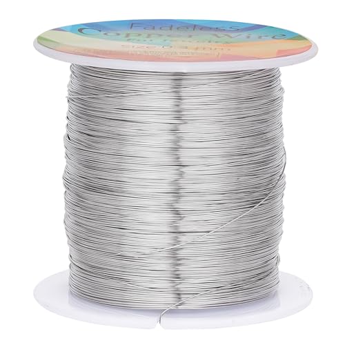 Tarnish Resistant Copper Wires 28 Gauge/0.3mm, 328 Feet, Platinum