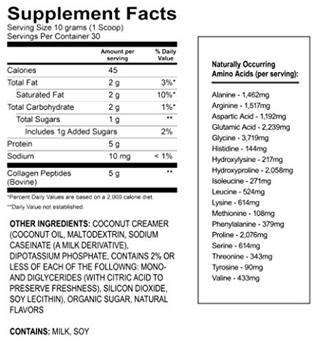 Harmony Proteins, Collagen Coffee Creamer, Grass Fed, Gluten Free, Paleo Friendly, Kosher And Low In Sugar, Vanilla, 30 Servings, 10.6 Ounce #TOP3