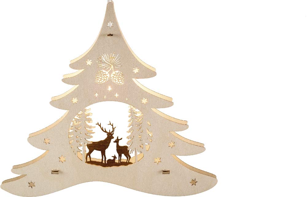 Décoration de fenêtre motif sapin de Noël Graz Design pour illuminer votre intérieur