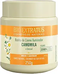 Banho de Creme Camomila Bio Extratus Clareador Iluminador 250g P/ Cabelos Loiros Mechas