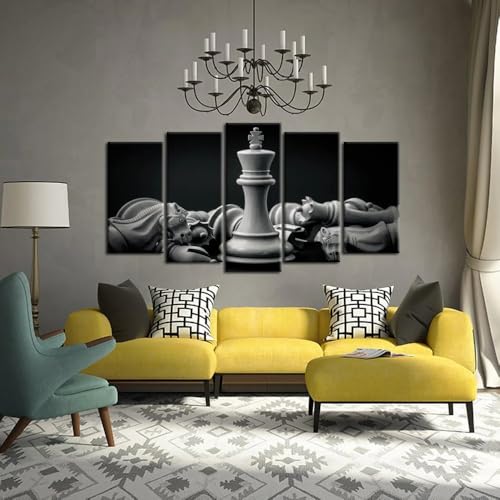 Impression sur Toile Décoration Murale Salon Grand Poster Mural Échecs 200x100