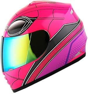 WOW Motorcycle Full Face Helmet Street Bike BMX MX Youth Kids Spider Pink
