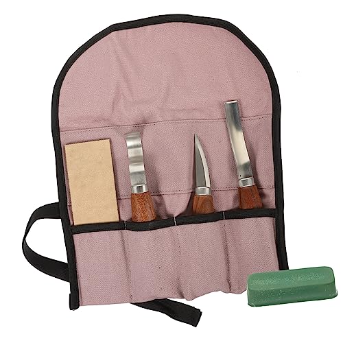 iplusmile 木彫り道具 高硬 耐摩耗性 木工カッター 手工作業用 彫刻ツール 手芸模型用 木版画 ツール 工芸 道具キット 収納ポーチ付き