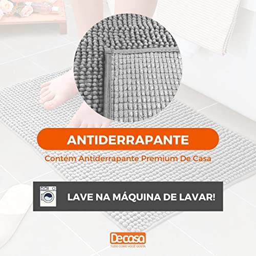 Tapete Banheiro 45 x 70 Microfibra Antiderrapante Bolinha Dedinho Pipoca (Rosa)