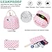 Dezcrab Checkered Kids Backpack for Girls, Teens School Bags Bookbags Set with Lunch Bag Pencil Case (Pink)