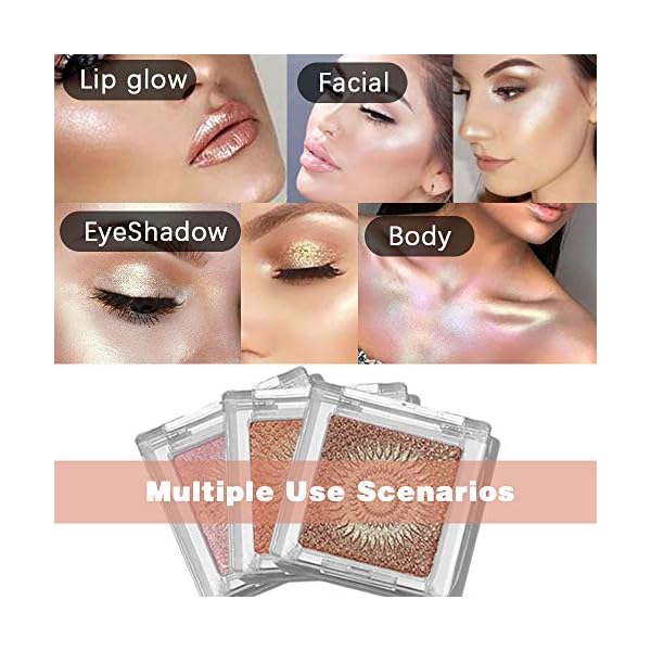 Highlighter-Palette-Face-Luminizing-Highlighter-Makeup-Palette-Instant-Glow-Powder-Nude-Bronzer-Highlighter-Kit-3-Packs-and-One-Makeup-Sponge Highlighter Palette, Face Luminizing Highlighter Makeup Palette, Instant Glow Powder Nude Bronzer Highlighter Kit, 3 Packs and One Makeup Sponge