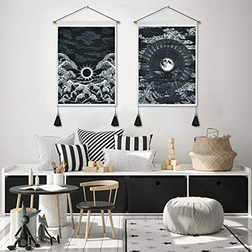 Pack of 2 Tapestry Moon and Star Tapestry Ocean Wave Tapestry Black and White Tapestries Mountain Tapestry Sunset Great Wave Tapestry Wall Hanging for Room(35X50cm) steampunk buy now online Pack of 2 Tapestry Moon and Star Tapestry Ocean Wave Tapestry Black and White Tapestries Mountain Tapestry Sunset Great Wave Tapestry Wall Hanging for Room(35X50cm) steampunk buy now online