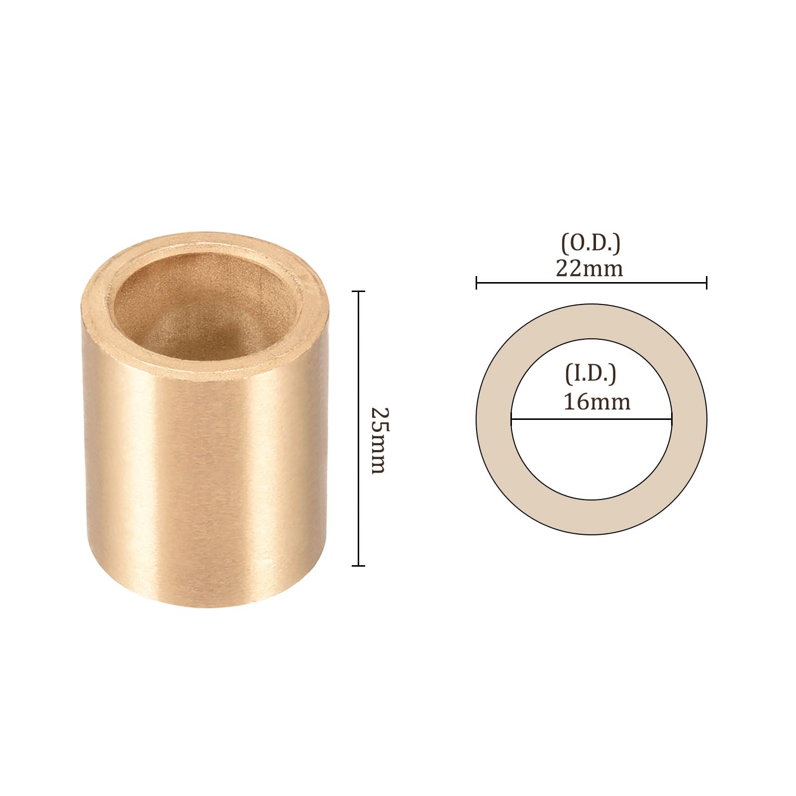 Kozelo 4 Pcs Douilles à Bride Bronze Fritté Autolubrifiantes 4mmx8mmx6mm - Bagues Pour Arbres De Machines