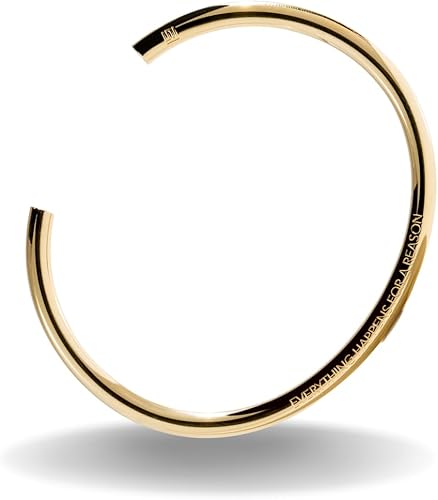 Stella Valle Circle Cuff Bracelets 18K Gold & Rhodium Plated Inspirational Bracelets for Women Adjustable Band Bracelet Gift for Her in the Shape