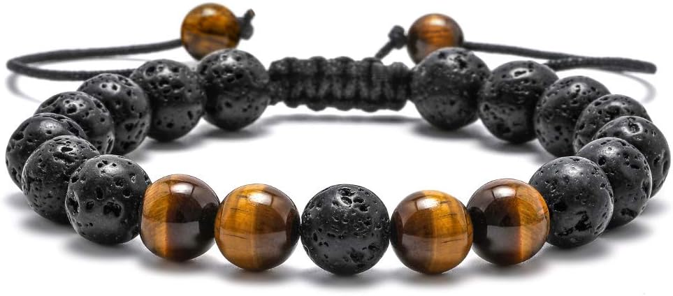 Lava Rock Tiger Eye Bracelet