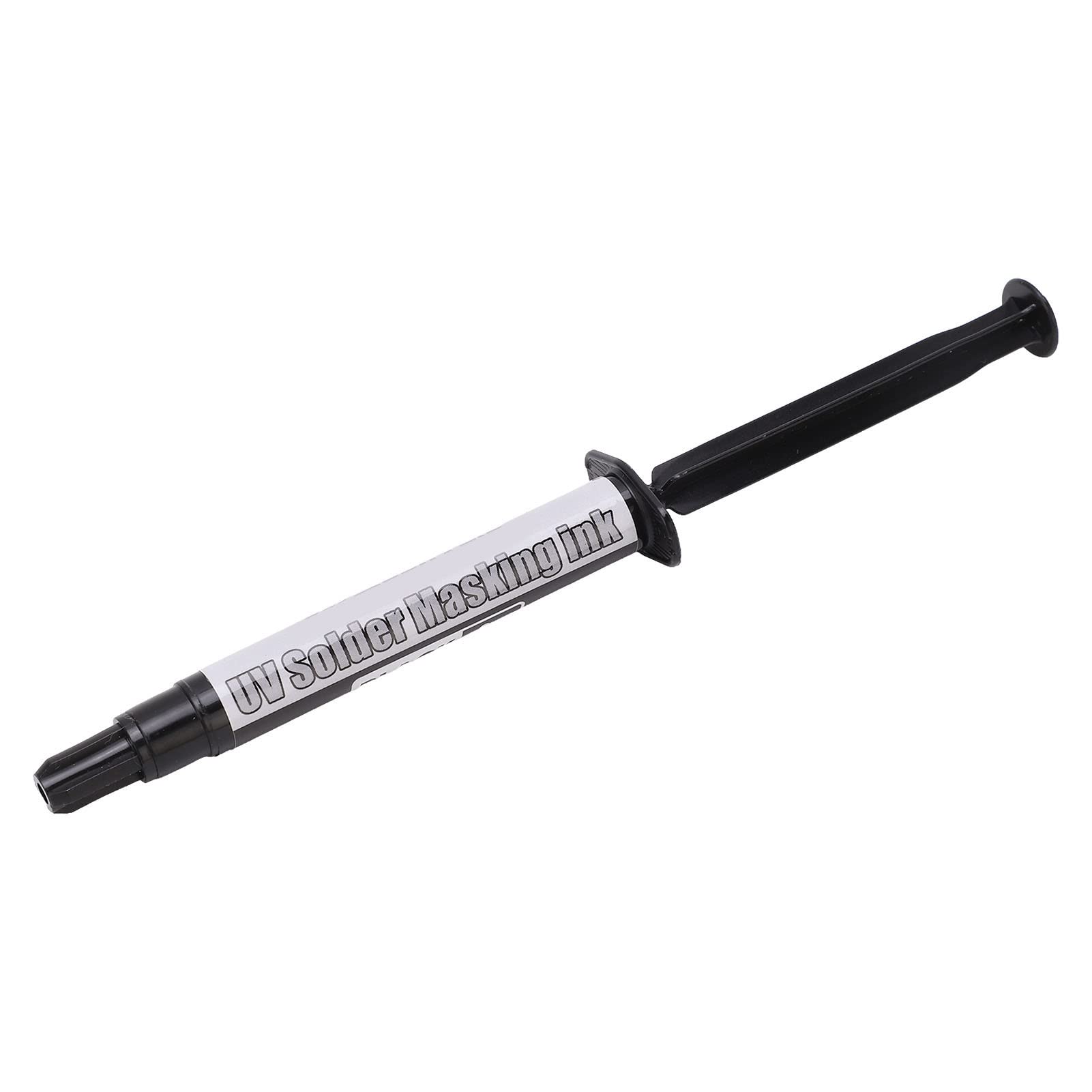 UV Light Curing Solder Mask Ink, 3CC UV Curable Solder Ink Good Toughness of Protective Film Forming for Motherboard (Black Oil)-image-43