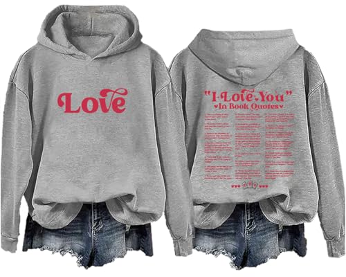 I Love You In Book Quotes Sweatshirt, I Love You In Book Quotes Hoodie, Men'S Women'S Same Style3