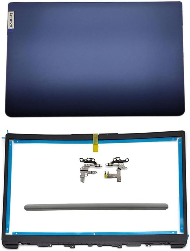 New Replacement Laptop LCD Cover Back Rear with Hinges Front Bezel Frame Hinge Cover for Lenovo IdeaPad 1 15ADA7 15AMN7 5CB1M48453 5B30S19034 Blue (IdeaPad 1 15ADA7 A+B+H+Hinge Cover)
