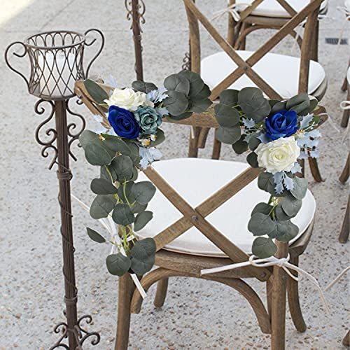 Rinlong Set Of 2 Artificial Flower Swags Wedding Arch Chair Flowers Garland Decorations For Welcome Sign Flower Aisle Decor For Wedding Ceremony Bridal Shower Party Nursery Decorations #TOP1