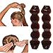 Goldrose Beauty Small Hair Bun Maker - 2 Pieces Magic Styling Twist Ring Doughnut Chignon for Kids Ballet (Brown)