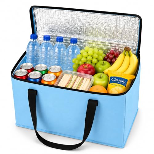 Bolsa Térmica Porta Alimentos 12 L   Bolsa Nevera Plegable con Aislamiento Térmico para Comida y Bebidas, Ideal para Playa, Picnic, Excursiones y Compras.