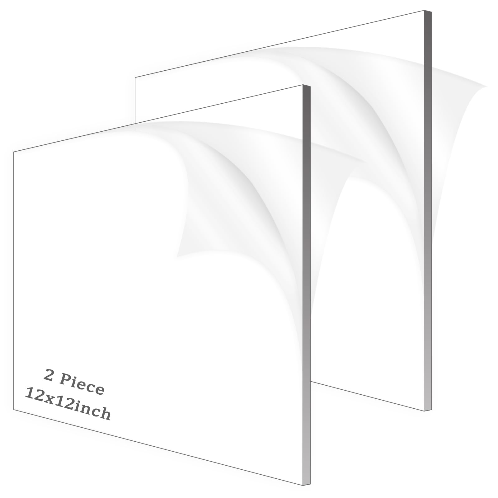Clear Acrylic Sheet Plexiglass,1/4" Thick (6mm) Acrylic Glass Sheet,Plexiglass Sheet for Craft Projects,Signs,Painting,Windows Replacement (2 Piece 12''x 12'')