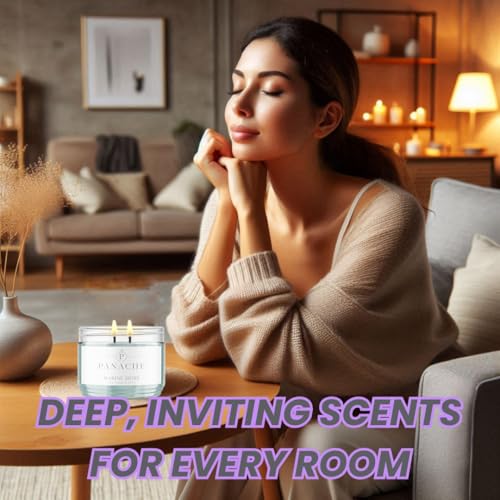 Panache Double Wicked Scented Candles | Suede & Amber | 350 gram Jar Candle | Natural Soy Wax | 48 Hours Burn | Great Gift Set for Women - Image 7